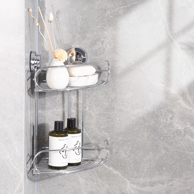 kaufen Edelstahl Bad Dusche Caddy 2 Ebenen Wand montiert ohne Bohren anpassbar Online-Herstellung