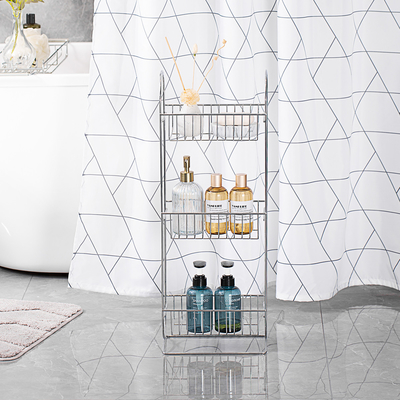 kaufen Chromveredelung 3 Schichten Badezimmer Dusche Caddy Stehende Typ Edelstahl Online-Herstellung