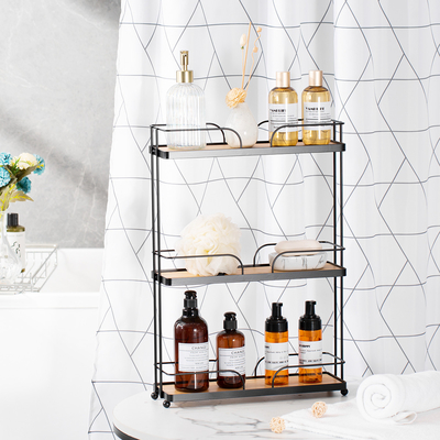 kaufen Wandmontierte 3 Stufen Metallbad Caddy Organisator Regal OEM ODM Online-Herstellung