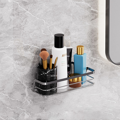 kaufen Keine Bohrmaschine Wandmontierte Dusche Caddy Edelstahl Eisen Drahtträger für Bad Online-Herstellung