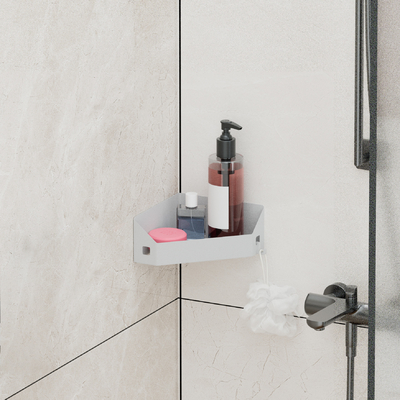 kaufen Wandmontiertes Badezimmer Eckregal Haushalt Dusche Caddy Aufbewahrung Modern Online-Herstellung