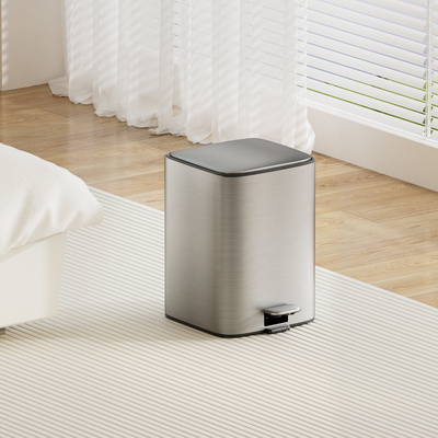 kaufen OEM akzeptiert 18L Rollende Abdeckung Typ Edelstahl Müllcontainer für Haushaltsmüllcontainer Online-Herstellung