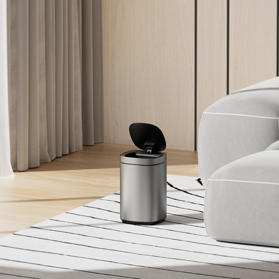 kaufen 20L Satin Edelstahl Smart Sensor Bin Automatischer berührungsloser Bewegungssensor für den Haushalt Mülleimer mit Sensortechnologie Online-Herstellung