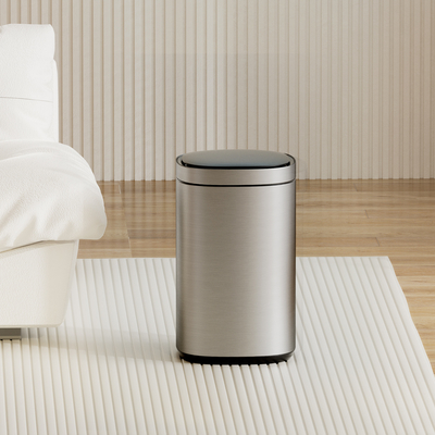 kaufen 30L Edelstahl Smart Sensor Bin für Wohnzimmer Automatisches Deckel und Bewegungserkennung Rechteckendesign Online-Herstellung