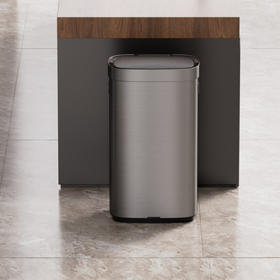 kaufen Umweltfreundliche 80L Edelstahl-Smart-Sensor-Müllkorb für berührungsfreie Entsorgung von Abfällen in nachhaltigen Büros und Küchen Online-Herstellung