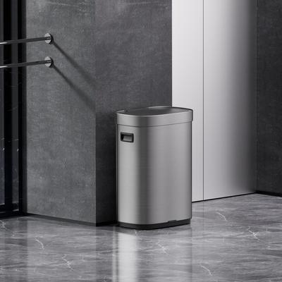 kaufen Hauswirtschaftliche 65L berührungslose intelligente Sensor Mülltonne für Büro Küche Edelstahl automatischer Müllcontainer Online-Herstellung