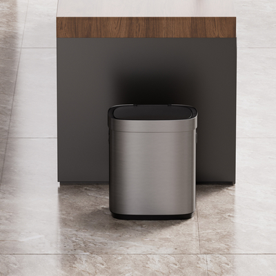 kaufen Büro und Küche Edelstahl Mülltonne automatische berührungslose Smart Sensor Mülltonne mit STANDING Struktur Online-Herstellung