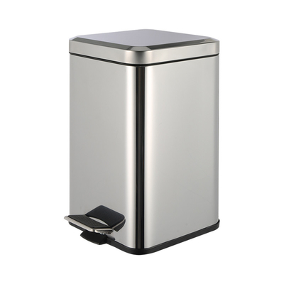 kaufen Quadratfuß Pedal Müllton 3L Staubcontainer Schritt Müllton Edelstahl Müllton Metall Müllton für Büro Hotel Zuhause Online-Herstellung