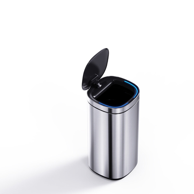 kaufen Zuhause Rollende Abdeckung Typ Intelligente berührungslose Familie Sensor Edelstahl Staubbehälter Kann Wasserdichtes Automatisches Smart Trash Bin Online-Herstellung