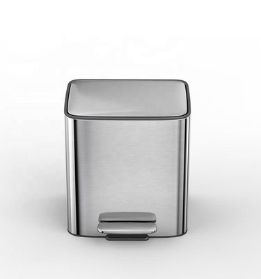 kaufen Silberne Rollende Abdeckung Typ 11.5L*2 aus Edelstahl Weiches, geschlossenes, quadratisches Pedal Müllcontainer für das Recycling und die Müllentsammlung Online-Herstellung