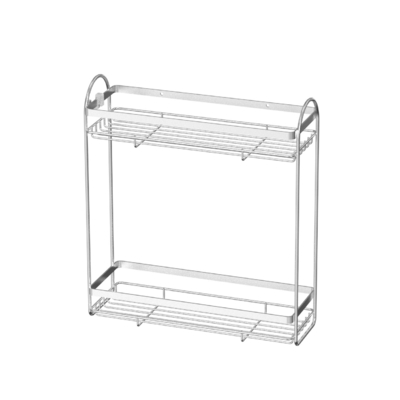 kaufen 2 Ebenen Einfach zu installieren Wandgestützte Dusche Caddy Edelstahl Organisator Rack für Bad Online-Herstellung