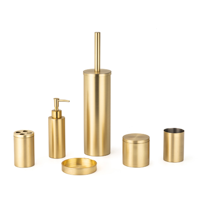 kaufen METALEN MATERIAL Seife Schaum Dispenser Zahnbürste Halter Bad Zubehör Set Online-Herstellung
