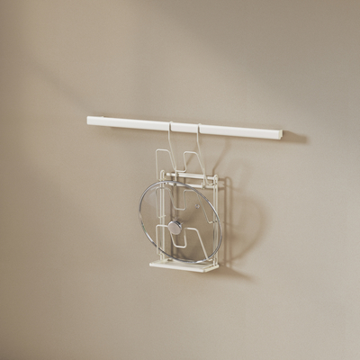 kaufen Modernes Design Topfdeckel Halter Weiß Wandmontierte Küchenorganisator für schlanke und platzsparende Küche Online-Herstellung