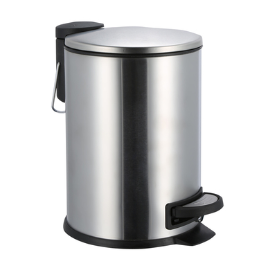 kaufen Kinderzimmer BSCI Haushaltsbehälter mit Pedalbehälter Runder Müllbehälter aus Edelstahl mit dünner Deckel Mülltonne 3L/5L/12L/20L/30L Online-Herstellung