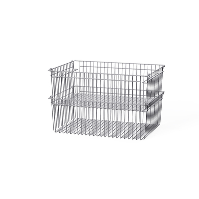 Stackbare Metalldrahtkörbe für die Lagerung, Haushaltsmetallnetz-Lagerkörbe