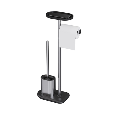 Hausgenuss Edelstahl Bad TPR Toilettenbürstenhalter Set Langlebiger Toilettenbürstenhülter