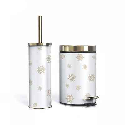 Induktionsart Weihnachtsfußpedal Mülleimer mit Toilettenbürste Set Ultimate Haushaltsmüllentsorgung Lösung