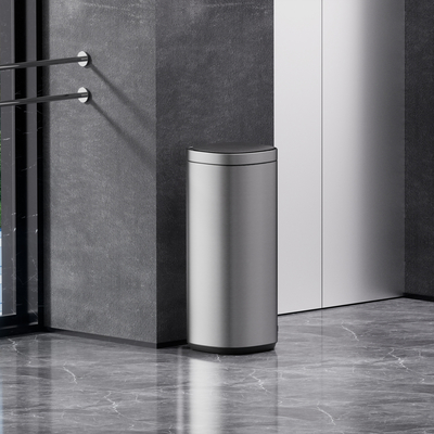 50L Kapazität Edelstahl Haushalt automatischer Bewegungssensor Mülleimer mit Smart Sensor und Rollende Deckel Typ