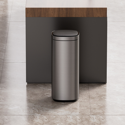 50L Großkapazität Edelstahl Smart Sensor Behälter Nachhaltig und Rollende Abdeckung Typ für bequeme Entsorgung