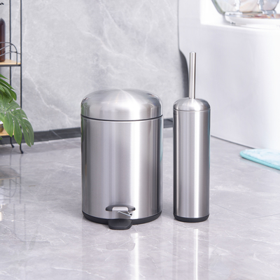 5L-Wastebehälter aus Edelstahl mit langlebigem Pedal und Rolldeckel