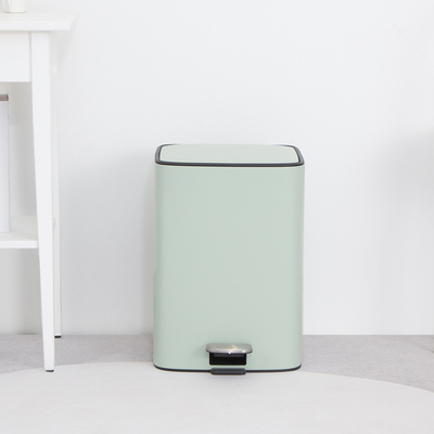 Soft Close 18L Edelstahl Quadratpedal Mülltonn für Büro oder Wohnzimmer Nachhaltiges Design Logo Drucken erlaubt