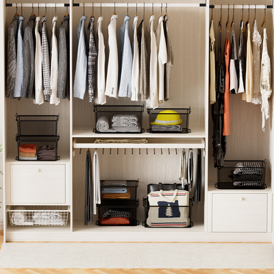 Maschen aus Stahl Lagerkörbe Organisator Behälter für das Haus Schrank Speisekammer Schrank Küche Kühlschrank Obst Make-up Metall Drahtkorb