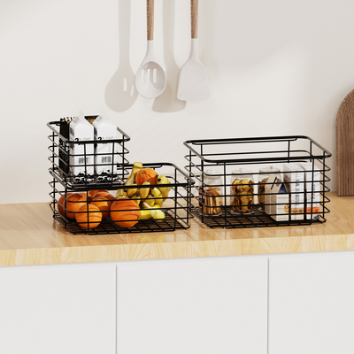 Hausgeschirr für den Haushalt Schrank Speisekammer Schrank Küche Kühlschrank Frucht Make-up Metalldrahtkorb