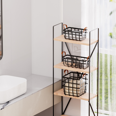 Gebrauchsgegenstände Lagerkörbe Organisator Behälter für das Haus Schrank Speisekammer Schrank Küche Kühlschrank Obst Make-up Metallkorb