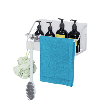 Magnetische Anziehungsanlage für den Haushalt Duschregal mit Handtuchhalter ohne Bohrungsvorrichtung Badezimmer-Organisator Wandgestützte Duschkarre