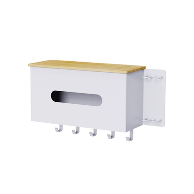Magnetische Anziehung Duschregal ohne Bohrungen Badezimmer Organisator Wandmontierte Multifunktionelle Tissuebox