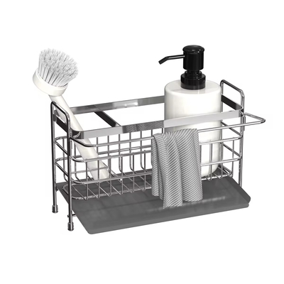 Küchenbürste Geschirrregal Multifunktionales Waschbecken Regal Sponge Geschirrhalter Waschbeckenorganisator