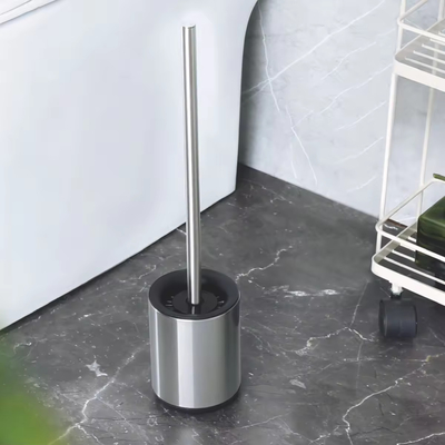 Badezimmer Rund TPR Toilettenbecher Reinigungsbürste mit Halter frei stehend