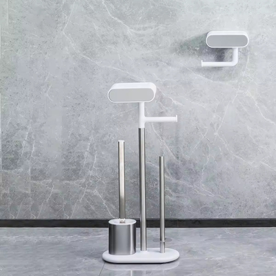 Edelstahl Badezimmer Toilettenbürste und Rollenhalter Set OEM frei stehend