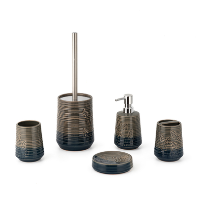 Kontrastfarbe Keramik Seife Schaum Dispenser Zahnbürste Halter Bad Zubehör Set