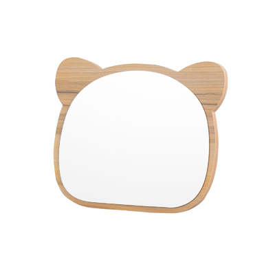 Panda-Form Holz Schreibtisch Make-up Spiegel für die Wohnkultur